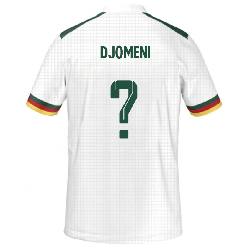 Danxen Donna Maglia Camerun Eric Djomeni #0 Bianco Kit Gara Away 24-26 Maglietta