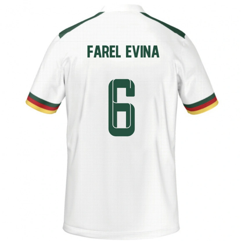 Danxen Donna Maglia Camerun Sony Farel Evina #6 Bianco Kit Gara Away 24-26 Maglietta