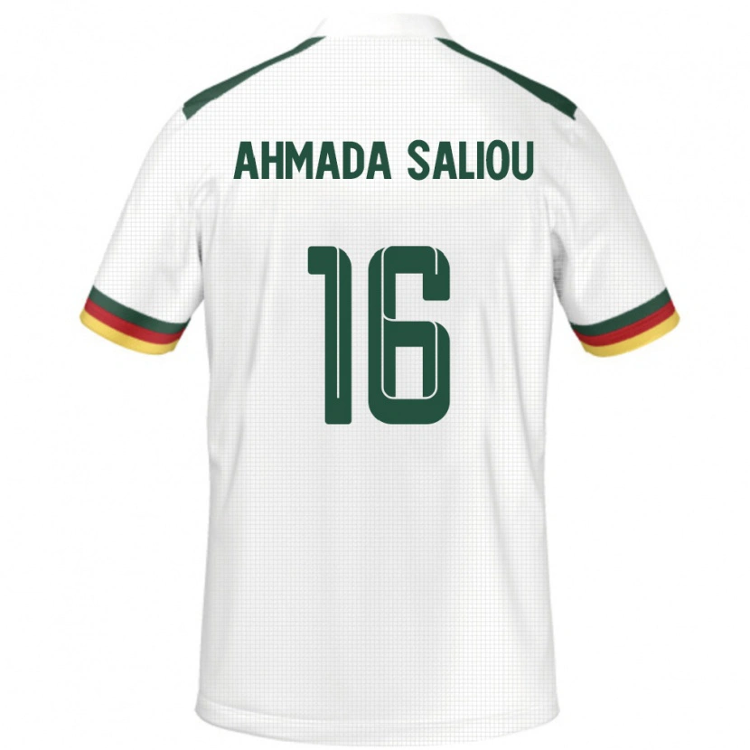 Danxen Donna Maglia Camerun Mamoudou Ahmada Saliou #16 Bianco Kit Gara Away 24-26 Maglietta
