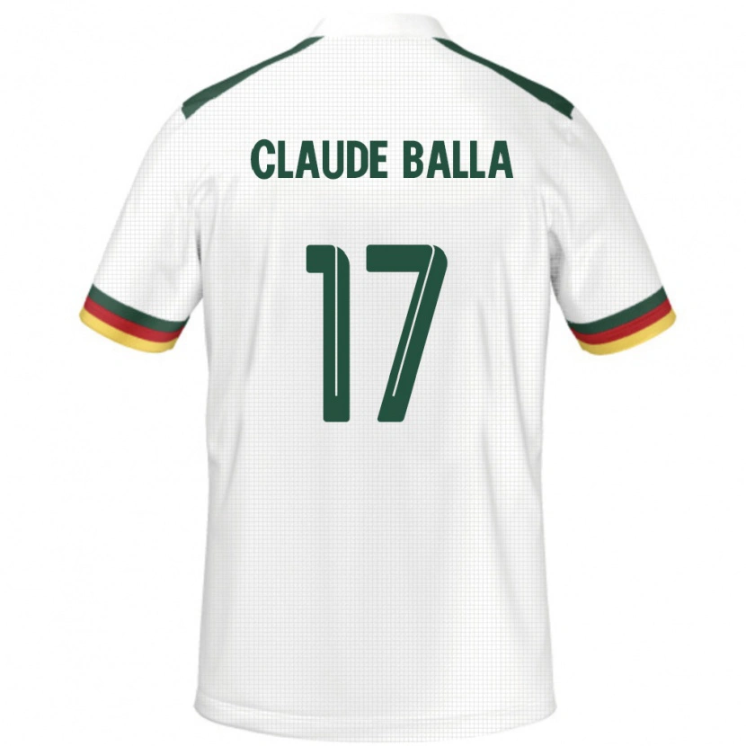 Danxen Donna Maglia Camerun Henri Claude Balla #17 Bianco Kit Gara Away 24-26 Maglietta