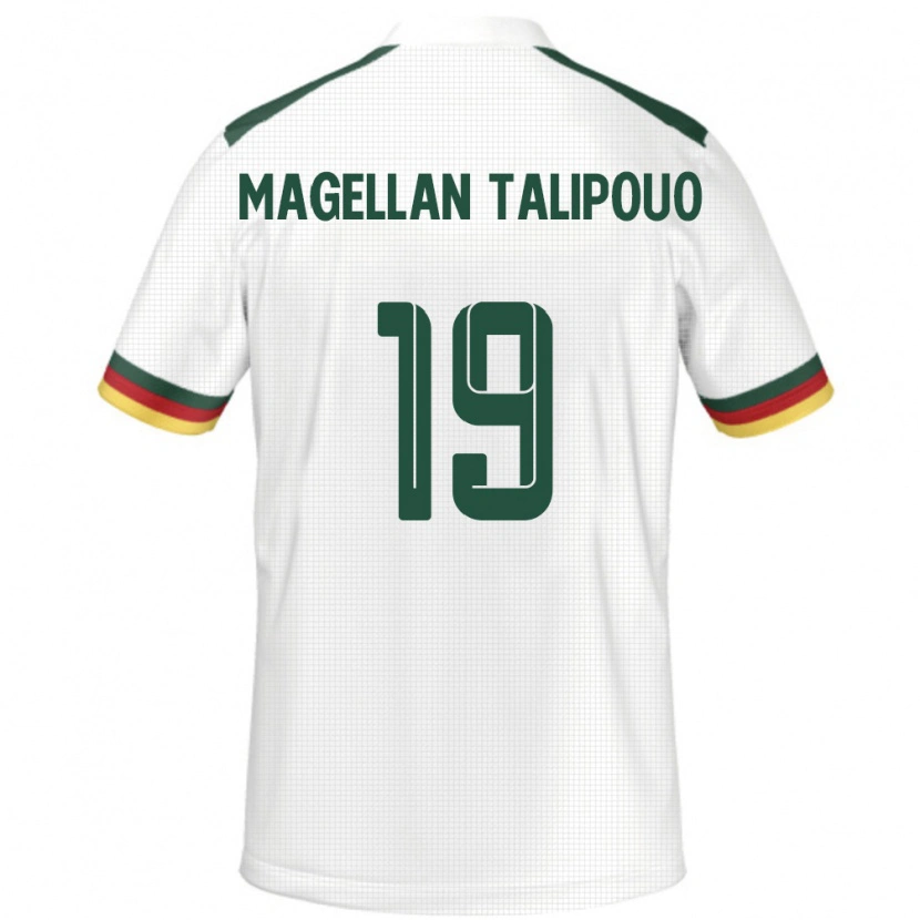 Danxen Donna Maglia Camerun Ghane Magellan Talipouo #19 Bianco Kit Gara Away 24-26 Maglietta