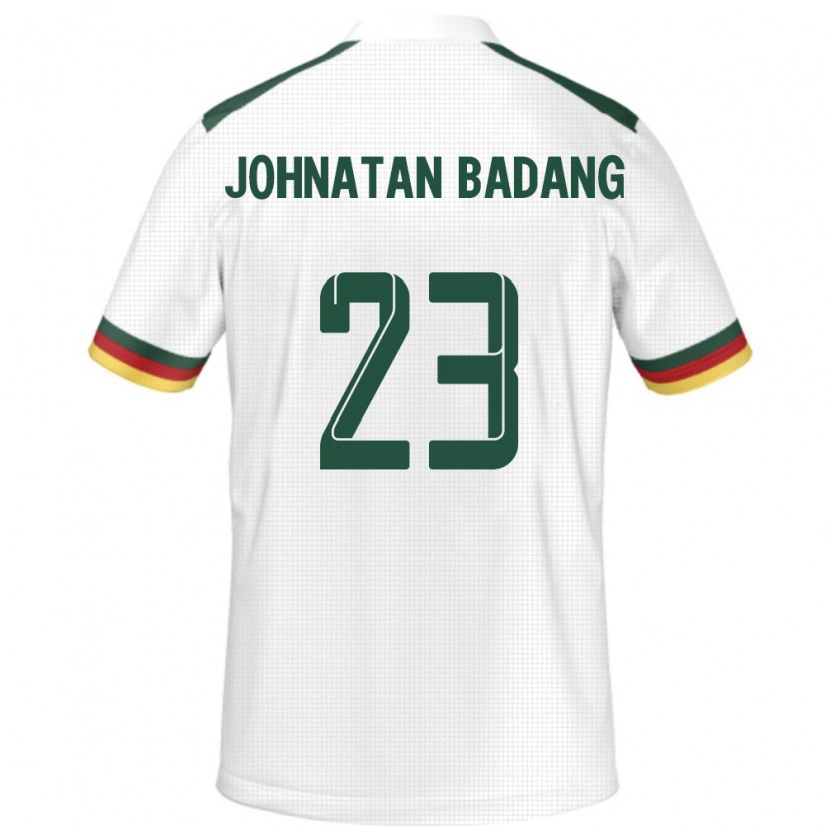 Danxen Donna Maglia Camerun Cédric Johnatan Badang #23 Bianco Kit Gara Away 24-26 Maglietta