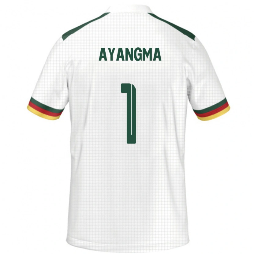 Danxen Donna Maglia Camerun Pauline Ayangma #1 Bianco Kit Gara Away 24-26 Maglietta