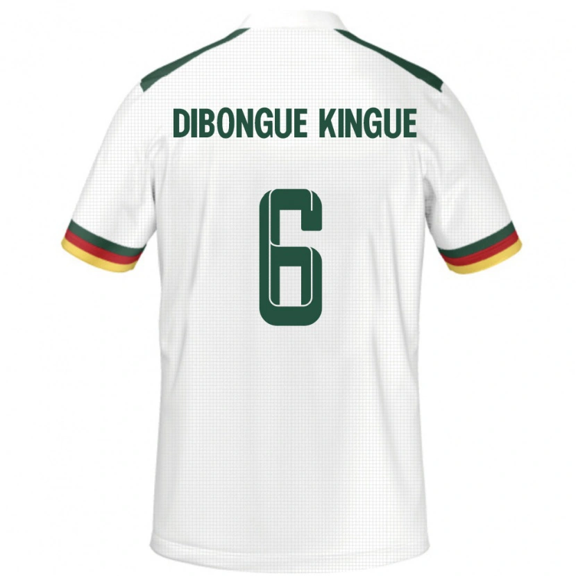 Danxen Donna Maglia Camerun Gael Dibongue Kingue #6 Bianco Kit Gara Away 24-26 Maglietta