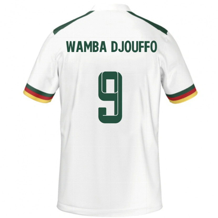Danxen Donna Maglia Camerun Leonel Wamba Djouffo #9 Bianco Kit Gara Away 24-26 Maglietta