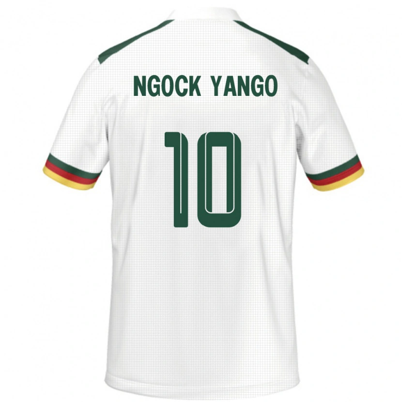 Danxen Donna Maglia Camerun Grace Ngock Yango #10 Bianco Kit Gara Away 24-26 Maglietta