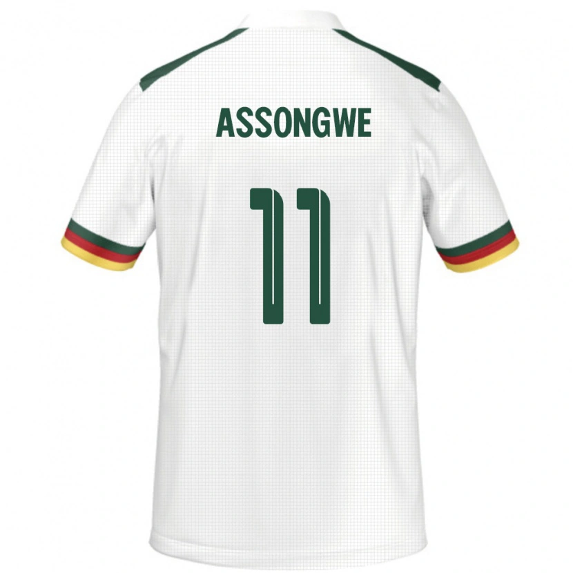 Danxen Donna Maglia Camerun Bemol Apam Assongwe #11 Bianco Kit Gara Away 24-26 Maglietta