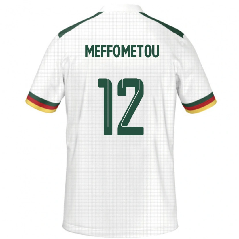 Danxen Donna Maglia Camerun Falonne Meffometou #12 Bianco Kit Gara Away 24-26 Maglietta