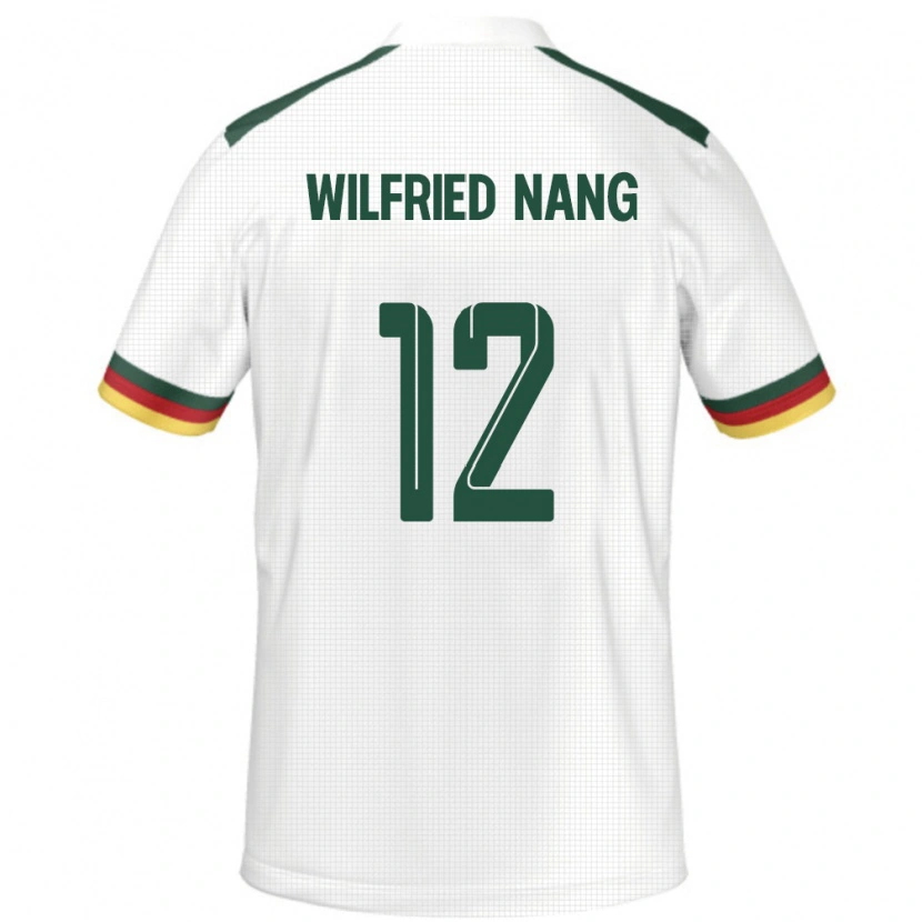 Danxen Donna Maglia Camerun Toni Wilfried Nang #12 Bianco Kit Gara Away 24-26 Maglietta