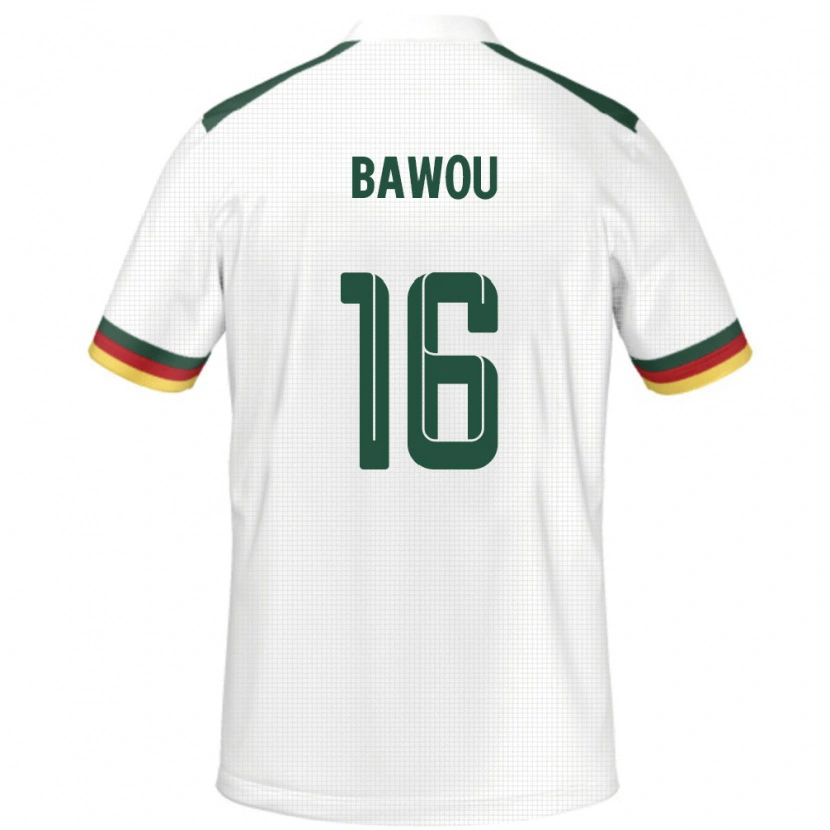Danxen Donna Maglia Camerun Ange Bawou #16 Bianco Kit Gara Away 24-26 Maglietta