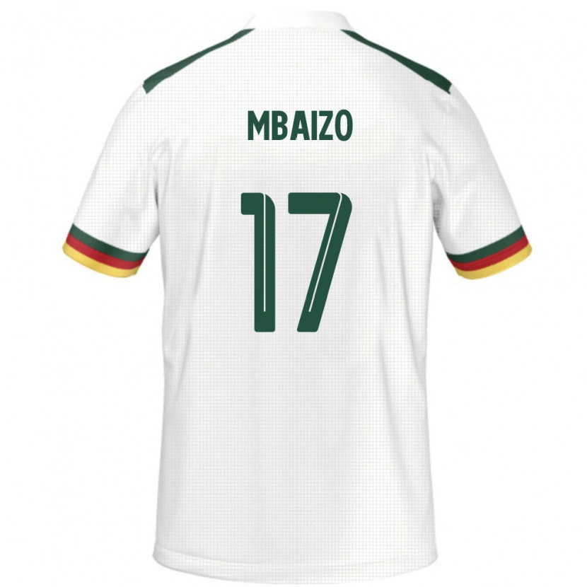 Danxen Donna Maglia Camerun Olivier Mbaizo #17 Bianco Kit Gara Away 24-26 Maglietta