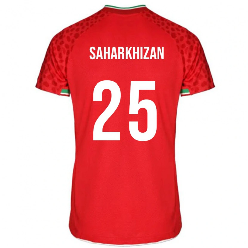 Danxen Donna Maglia Iran Saeid Saharkhizan #25 Rosso Kit Gara Away 24-26 Maglietta