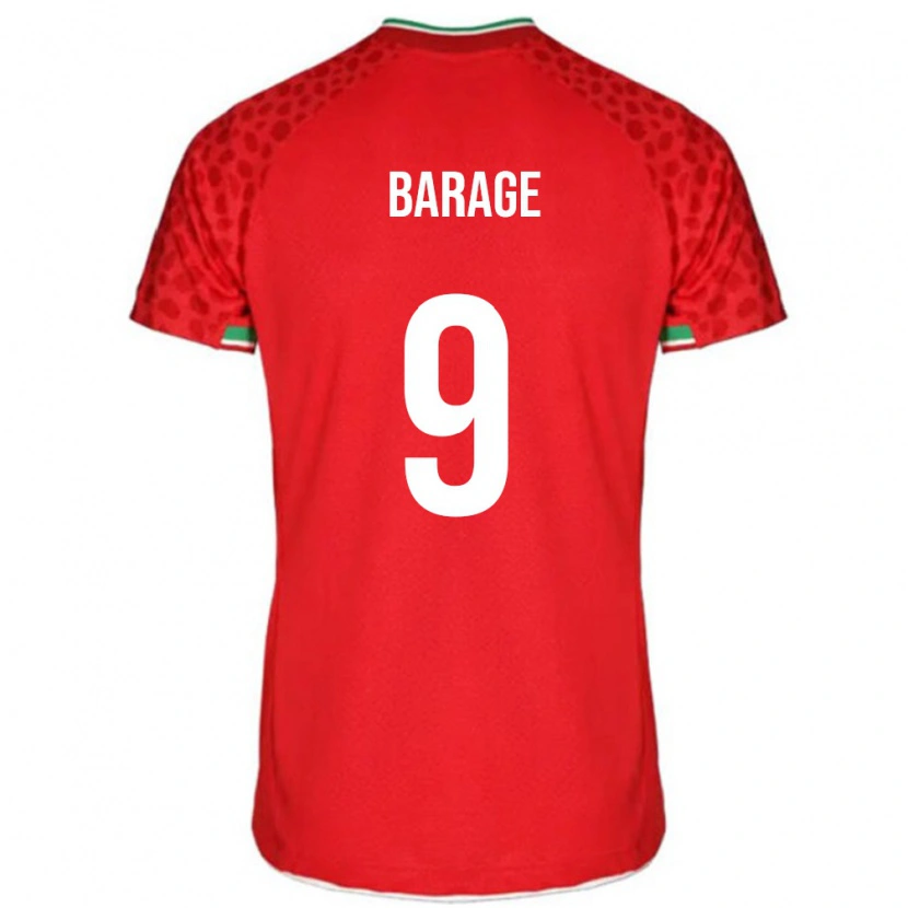 Danxen Donna Maglia Iran Yaghoub Barage #9 Rosso Kit Gara Away 24-26 Maglietta