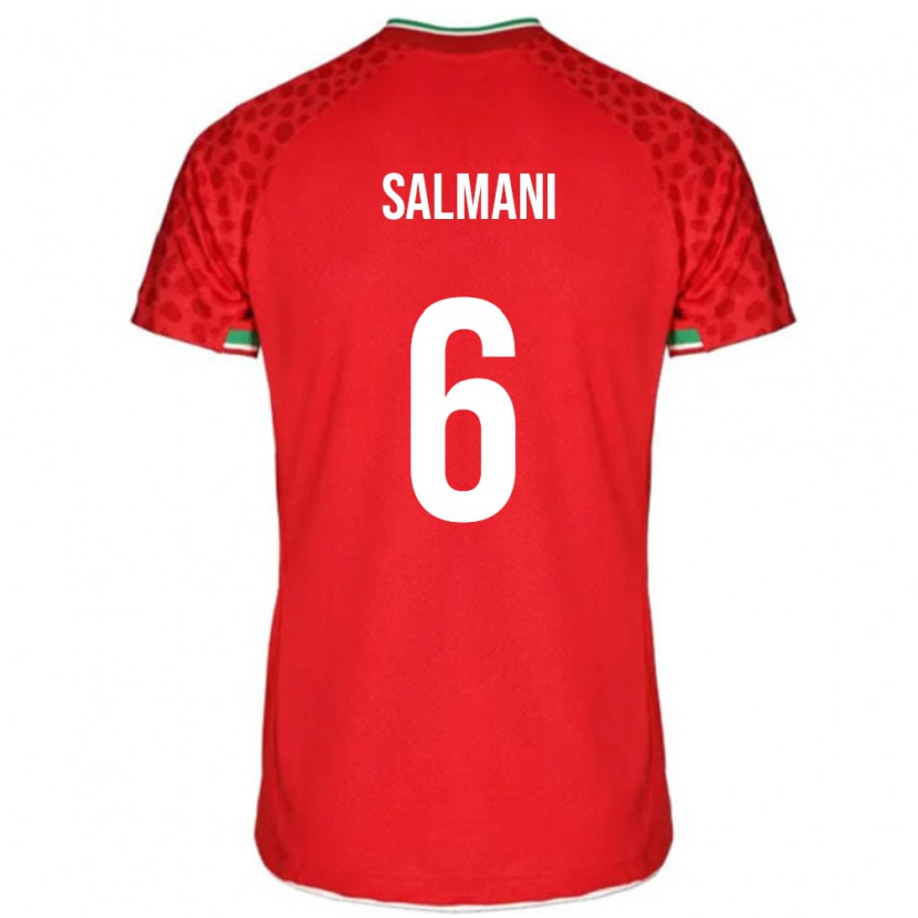 Danxen Donna Maglia Iran Yasin Salmani #6 Rosso Kit Gara Away 24-26 Maglietta