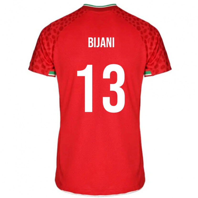 Danxen Donna Maglia Iran Hossein Bijani #13 Rosso Kit Gara Away 24-26 Maglietta