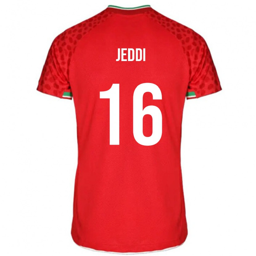 Danxen Donna Maglia Iran Amirreza Jeddi #16 Rosso Kit Gara Away 24-26 Maglietta