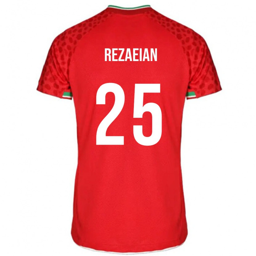 Danxen Donna Maglia Iran Ramin Rezaeian #25 Rosso Kit Gara Away 24-26 Maglietta