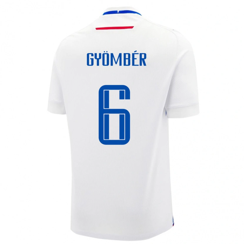 Danxen Donna Maglia Slovacchia Norbert Gyömbér #6 Bianco Kit Gara Away 24-26 Maglietta