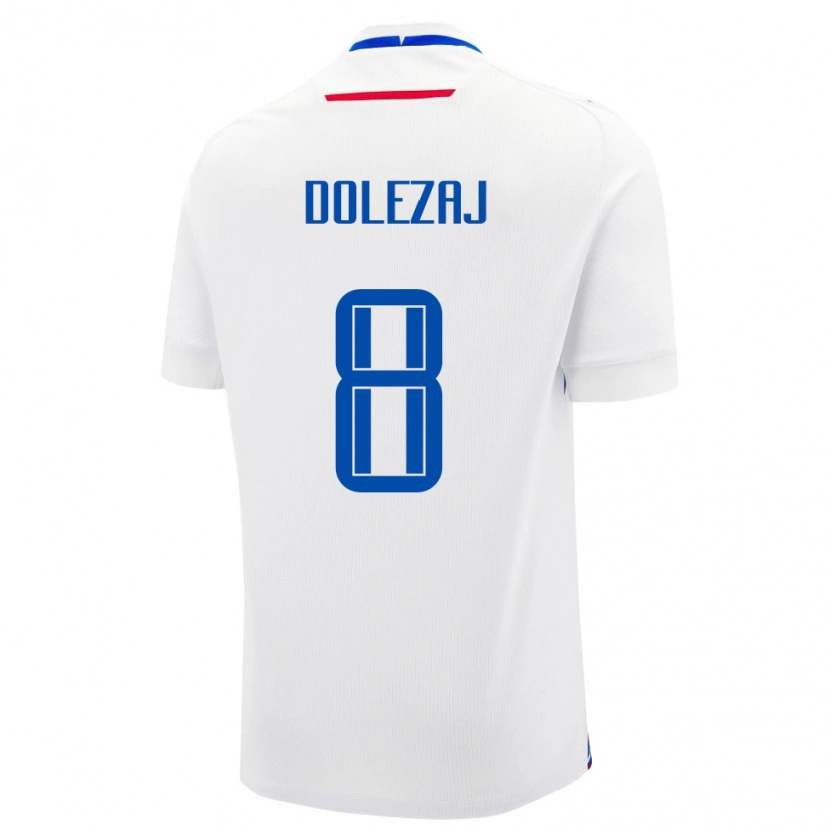 Danxen Donna Maglia Slovacchia Maxim Dolezaj #8 Bianco Kit Gara Away 24-26 Maglietta