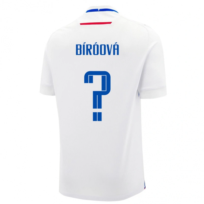 Danxen Donna Maglia Slovacchia Alexandra Bíróová #0 Bianco Kit Gara Away 24-26 Maglietta