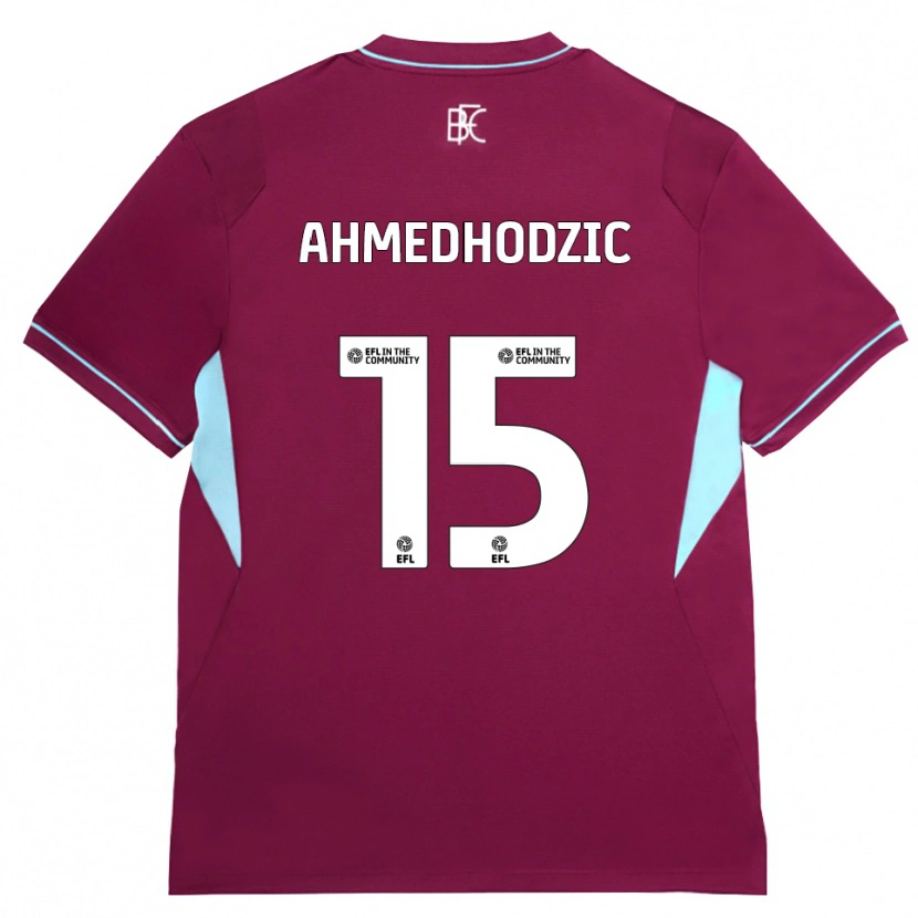 Danxen Donna Maglia Anel Ahmedhodzic #15 Borgogna Verde Kit Gara Home 2026/27 Maglietta