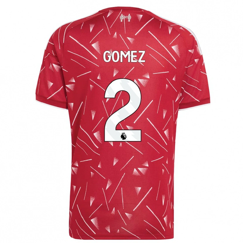 Danxen Donna Maglia Joe Gomez #2 Bianco Rosso Kit Gara Home 2026/27 Maglietta