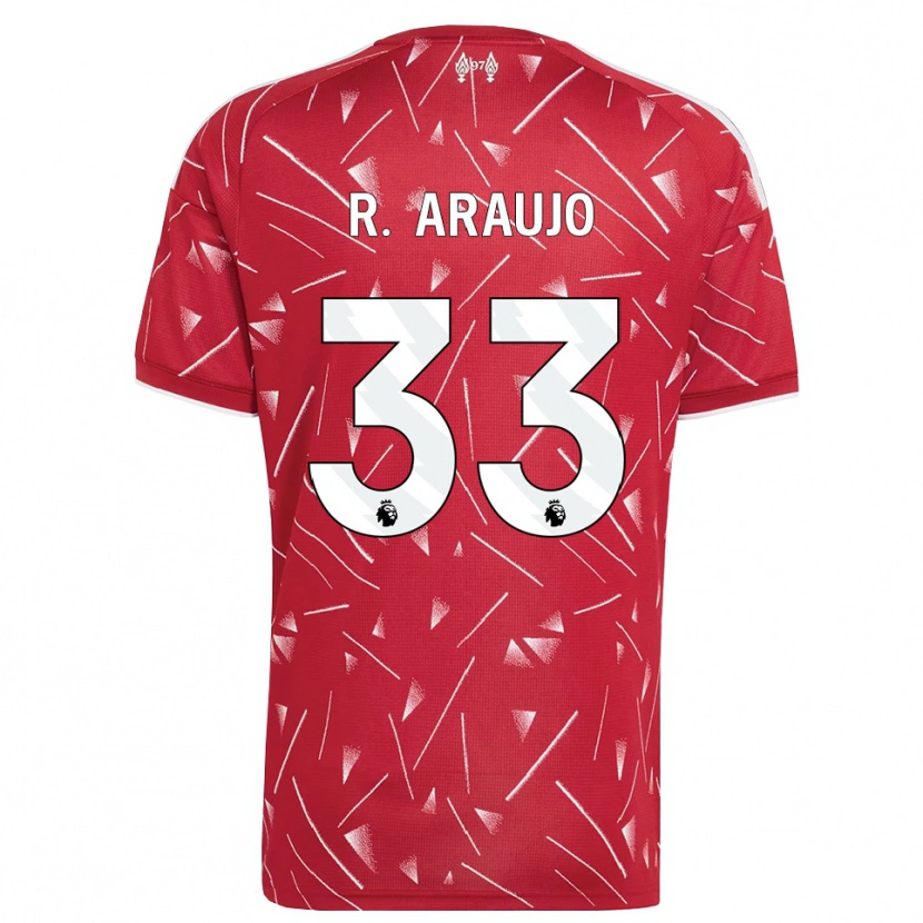 Danxen Donna Maglia Ronald Araujo #33 Bianco Rosso Kit Gara Home 2026/27 Maglietta