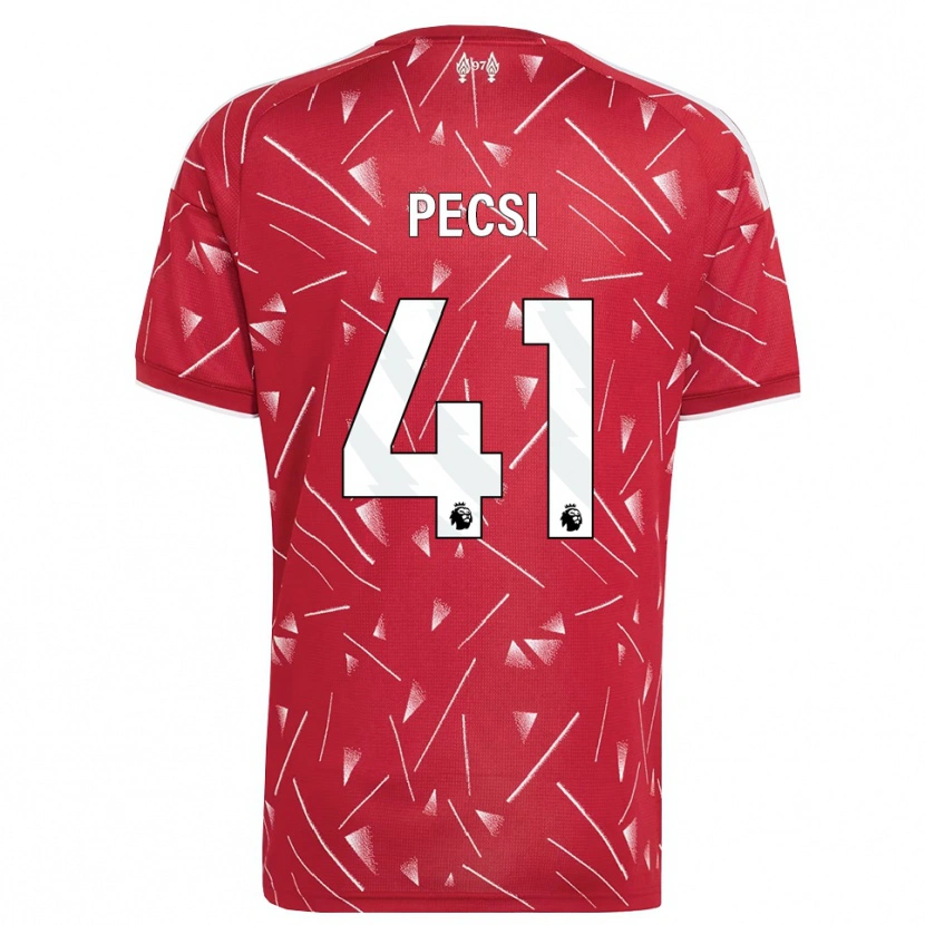 Danxen Donna Maglia Ármin Pécsi #41 Bianco Rosso Kit Gara Home 2026/27 Maglietta