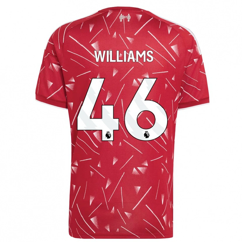 Danxen Donna Maglia Rhys Williams #46 Bianco Rosso Kit Gara Home 2026/27 Maglietta