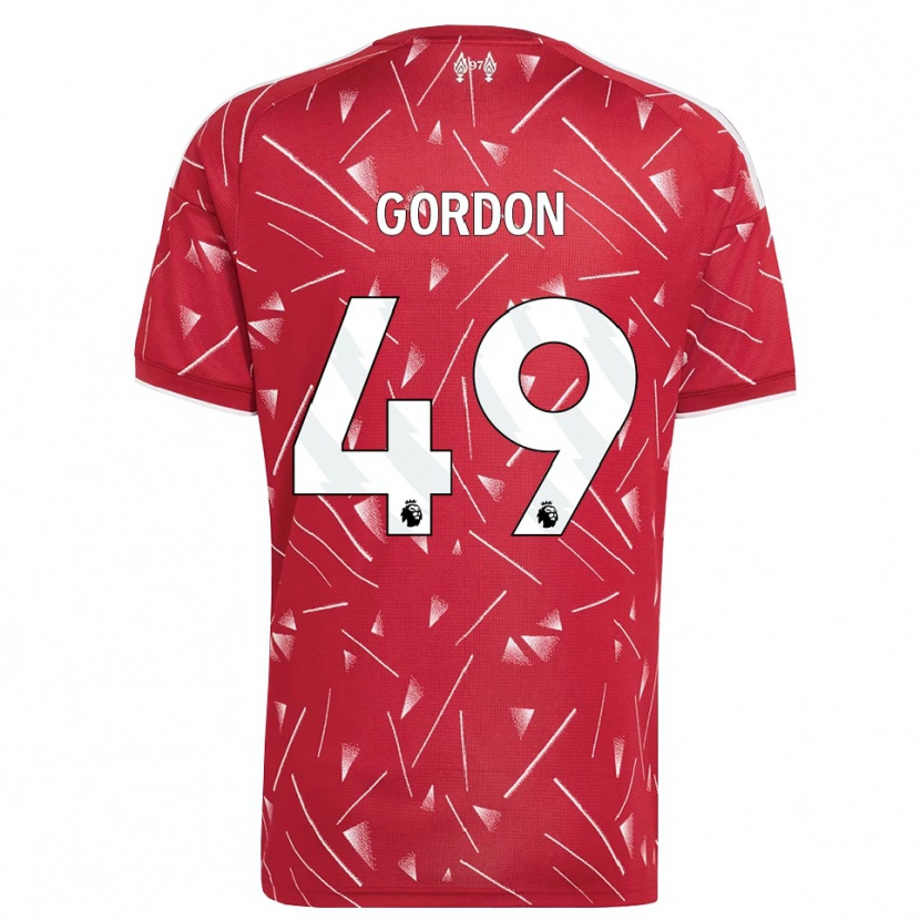 Danxen Donna Maglia Kaide Gordon #49 Bianco Rosso Kit Gara Home 2026/27 Maglietta