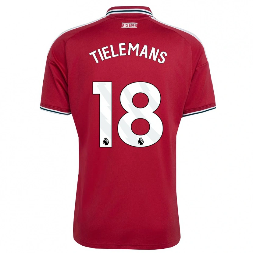 Danxen Donna Maglia Youri Tielemans #18 Rosso Giallo Bianco Kit Gara Home 2026/27 Maglietta