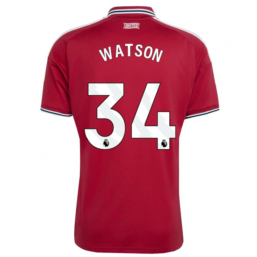 Danxen Donna Maglia Emma Watson #34 Rosso Giallo Bianco Kit Gara Home 2026/27 Maglietta