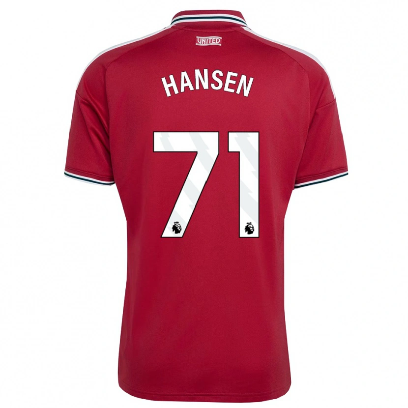 Danxen Donna Maglia Isak Hansen-Aaroen #71 Rosso Giallo Bianco Kit Gara Home 2026/27 Maglietta