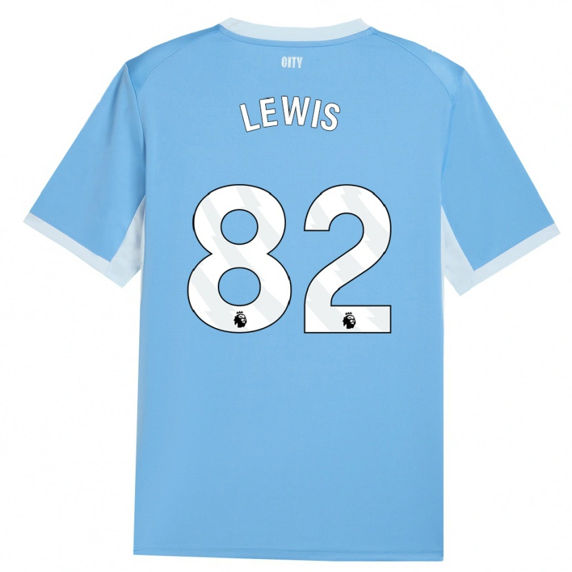 Danxen Donna Maglia Rico Lewis #82 Azzurro Chiaro Bianco Kit Gara Home 2026/27 Maglietta