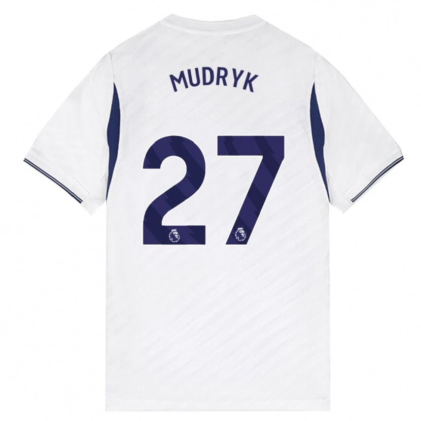 Danxen Donna Maglia Mykhaylo Mudryk #27 Bianco Rosso Viola Kit Gara Home 2026/27 Maglietta