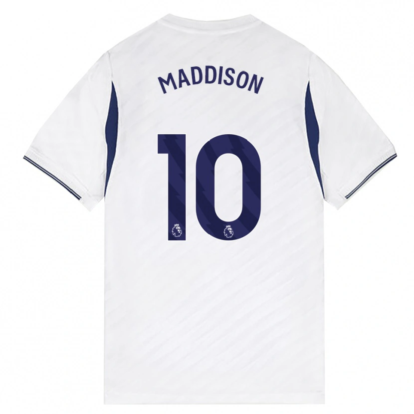 Danxen Donna Maglia James Maddison #10 Bianco Rosso Viola Kit Gara Home 2026/27 Maglietta