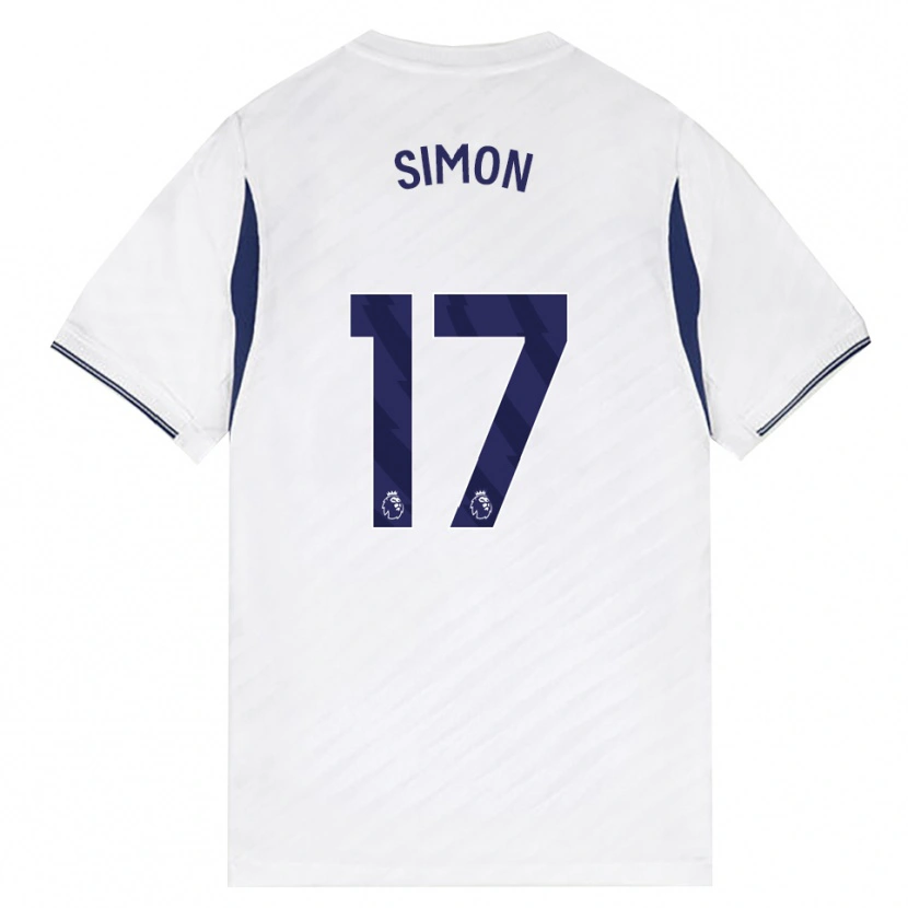 Danxen Donna Maglia Kyah Simon #17 Bianco Rosso Viola Kit Gara Home 2026/27 Maglietta
