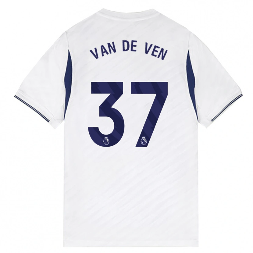 Danxen Donna Maglia Micky Van De Ven #37 Bianco Rosso Viola Kit Gara Home 2026/27 Maglietta
