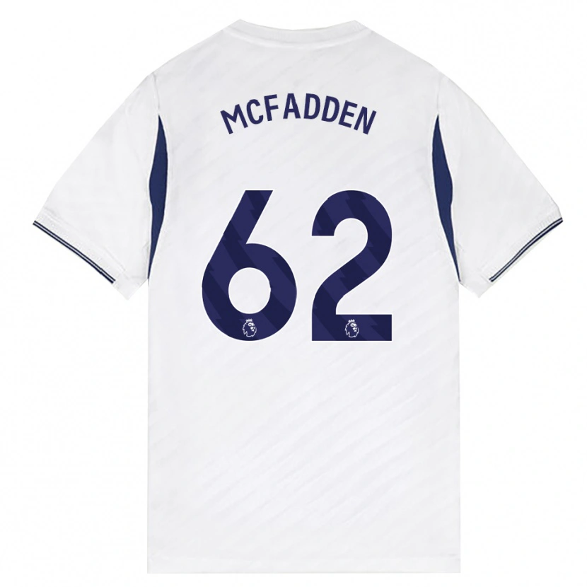 Danxen Donna Maglia Max Mcfadden #62 Bianco Rosso Viola Kit Gara Home 2026/27 Maglietta