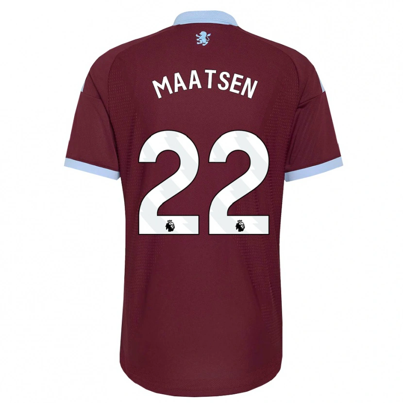 Danxen Donna Maglia Ian Maatsen #22 Blu Fiordaliso Borgogna Kit Gara Home 2026/27 Maglietta