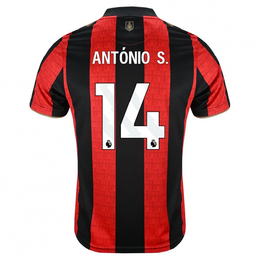 Danxen Donna Maglia António Silva #14 Oroscuro Rosso Nero Kit Gara Home 2026/27 Maglietta