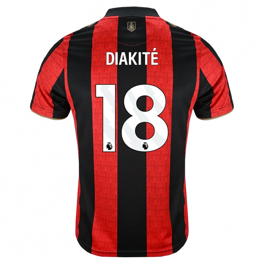 Danxen Donna Maglia Bafodé Diakité #18 Oroscuro Rosso Nero Kit Gara Home 2026/27 Maglietta