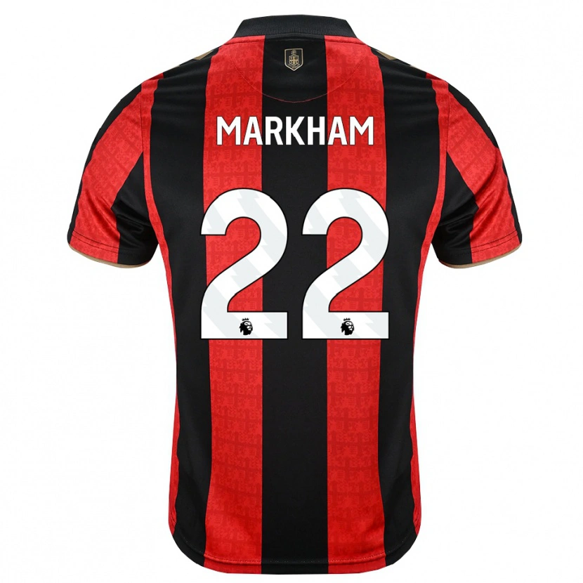 Danxen Donna Maglia Jenna Markham #22 Oroscuro Rosso Nero Kit Gara Home 2026/27 Maglietta
