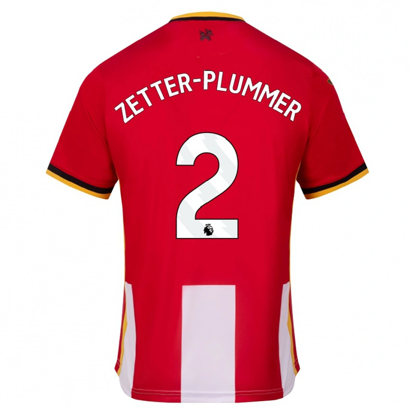 Danxen Donna Maglia Josh Zetter-Plummer #2 Giallo Nero Rosso Kit Gara Home 2026/27 Maglietta