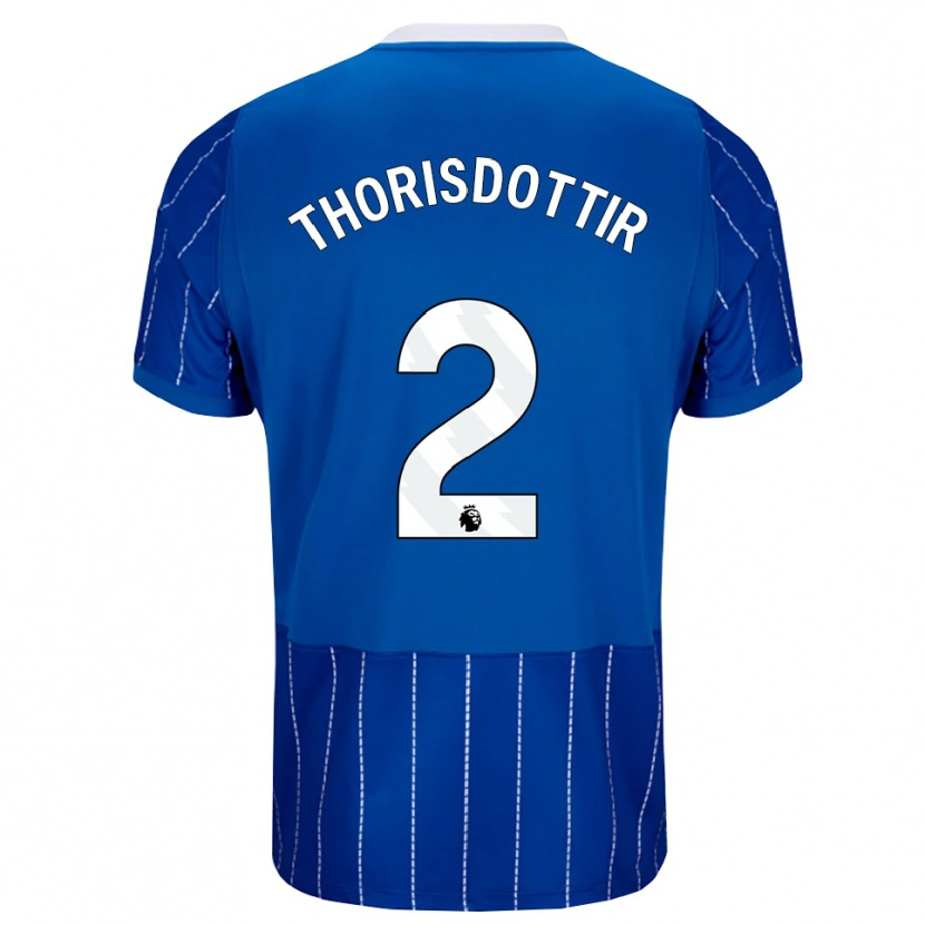 Danxen Donna Maglia Maria Thorisdottir #2 Blu Medio Bianco Kit Gara Home 2026/27 Maglietta
