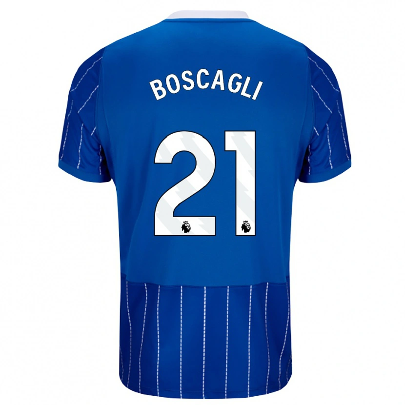 Danxen Donna Maglia Olivier Boscagli #21 Blu Medio Bianco Kit Gara Home 2026/27 Maglietta