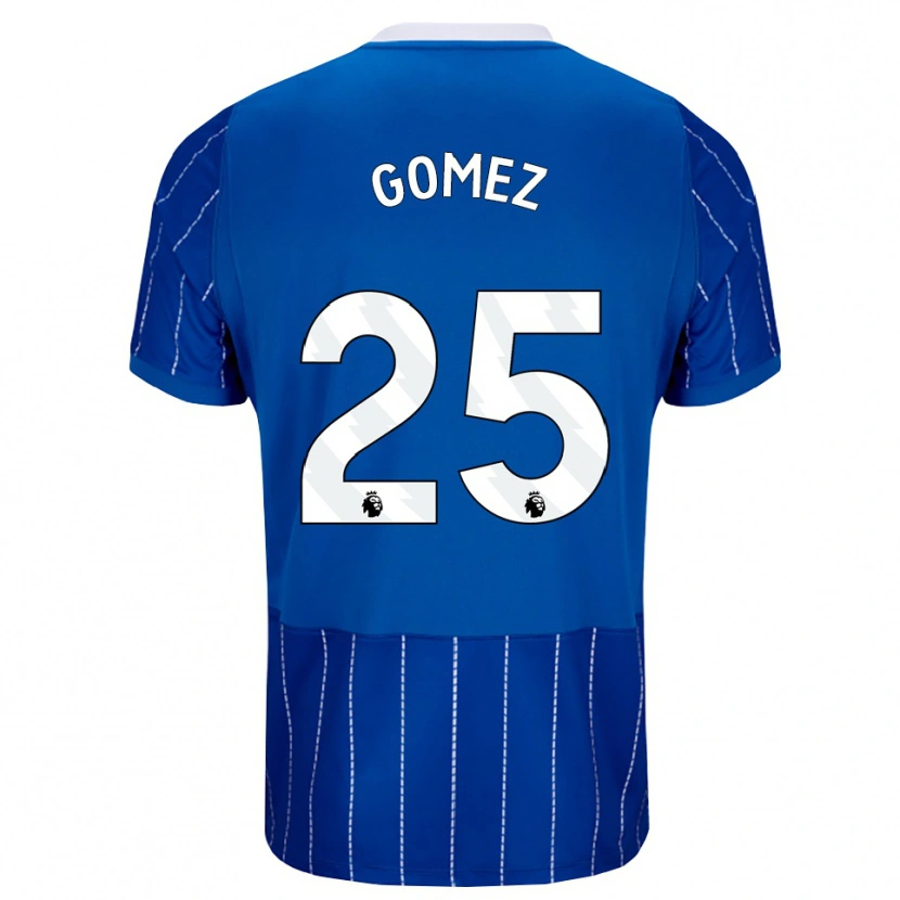 Danxen Donna Maglia Diego Gómez #25 Blu Medio Bianco Kit Gara Home 2026/27 Maglietta