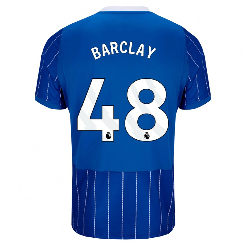 Danxen Donna Maglia Ben Barclay #48 Blu Medio Bianco Kit Gara Home 2026/27 Maglietta