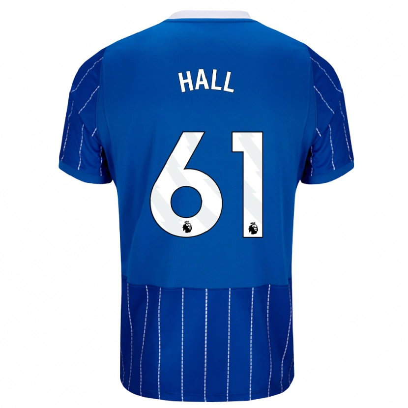 Danxen Donna Maglia Steven Hall #61 Blu Medio Bianco Kit Gara Home 2026/27 Maglietta