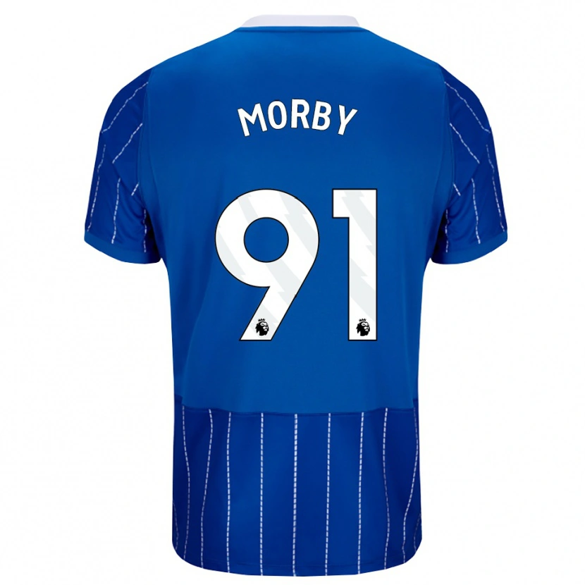 Danxen Donna Maglia Jackson Morby #91 Blu Medio Bianco Kit Gara Home 2026/27 Maglietta